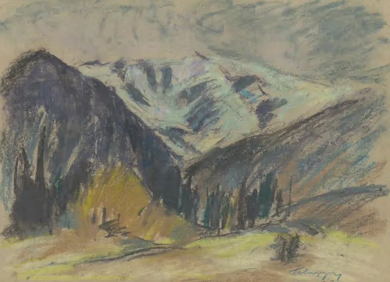 Осенний горный пейзаж by Золо Палугай, 1930–1935 — digital art print download