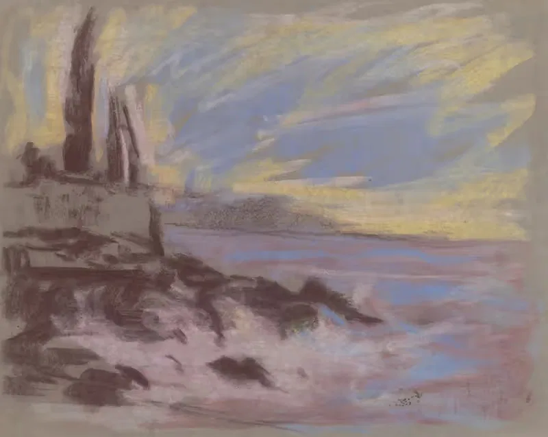 Coastal Motif with Cyprusses — Zolo Palugyay