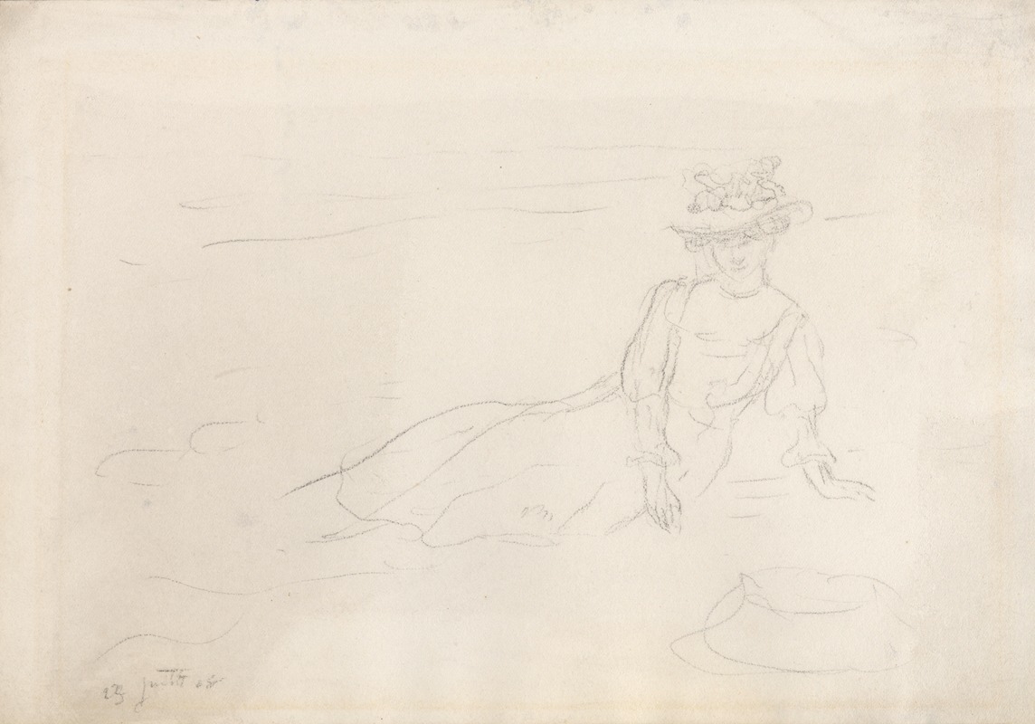 Liggende vrouw by Джеймс Энсор, 1908 — digital art print download