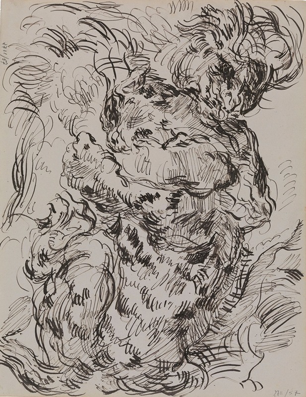 Lion and Tiger in Combat by Джеймс Энсор, 1885-1886 — digital art print download