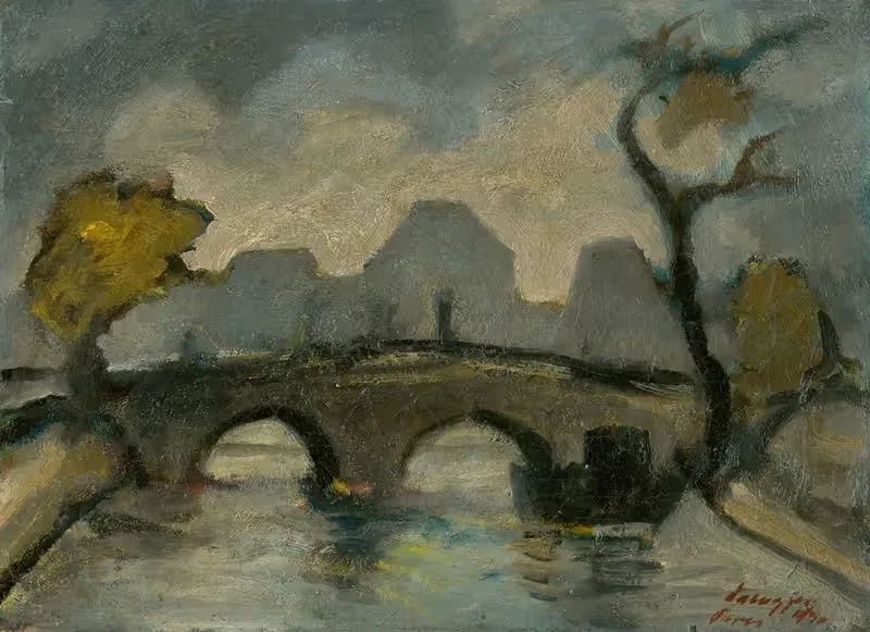 Most v Paríži by Zolo Palugyay, 1930 — digital art print download