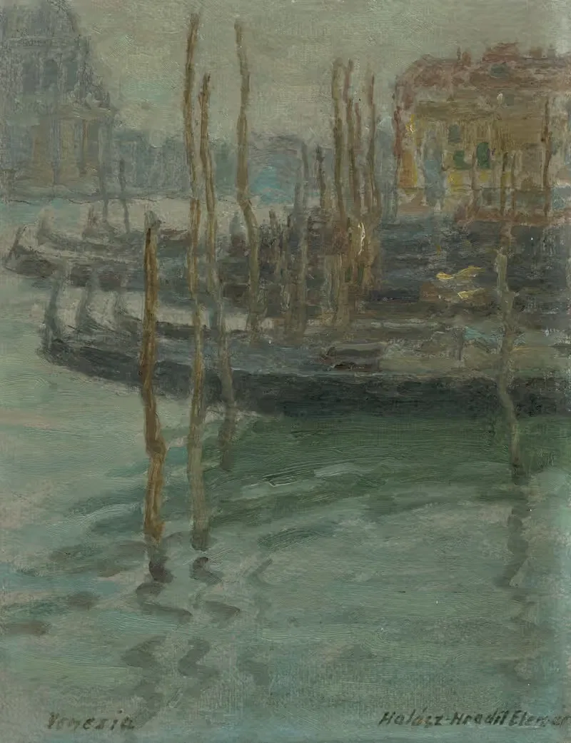 Венецианские гондолы by Элемир Халяш-Градила, 1931 — digital art print download