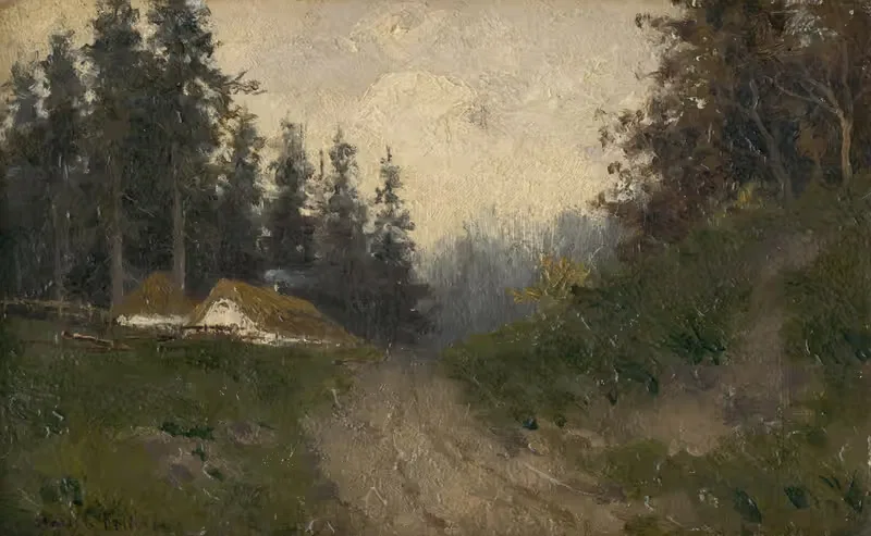 Коттеджи в лесу by Фелициан Мочик, 1880–1900 — digital art print download