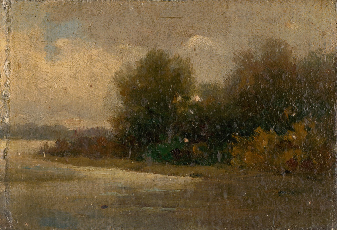 Forest by the River by Felicián Moczik, 1890–1900 — digital art print download