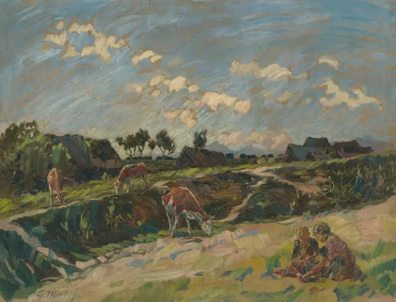 Motif from Vážec by Gustáv Mallý, 1924 — digital art print download