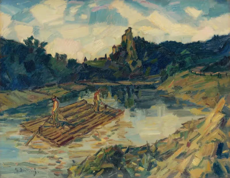 Стропила. На реке Орава by Густав Мальи, 1935–1940 — digital art print download
