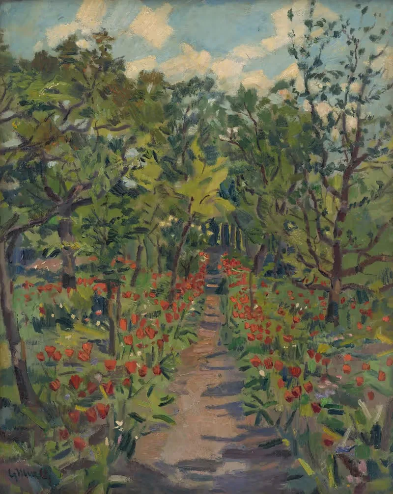 Прогулка в парке Петржалка by Густав Мальи, 1935–1940 — digital art print download