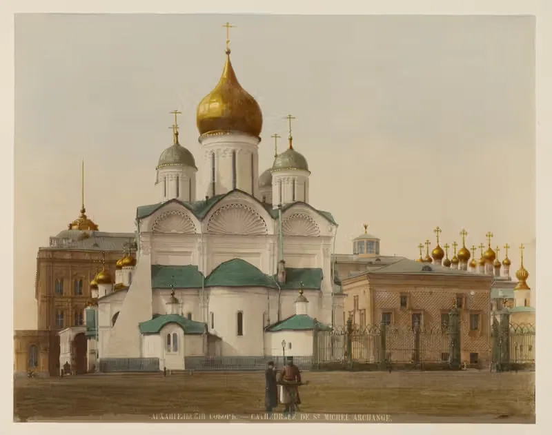 Архангельский собор в Кремле by Ж. Дазиаро, 1880 — digital art print download