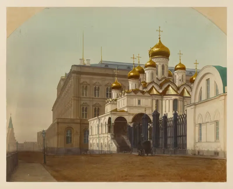 Архангельский собор в Кремле by Ж. Дазиаро, 1880 — digital art print download