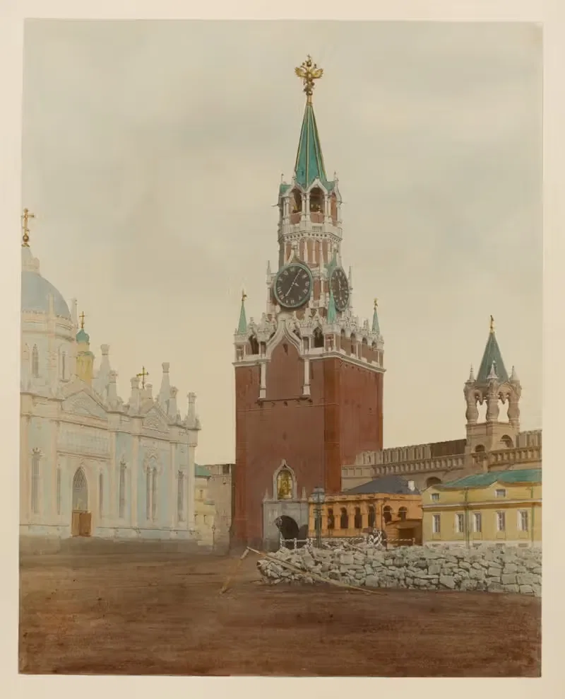 Спасские ворота в Кремле 2 by Ж. Дазиаро, 1880 — digital art print download