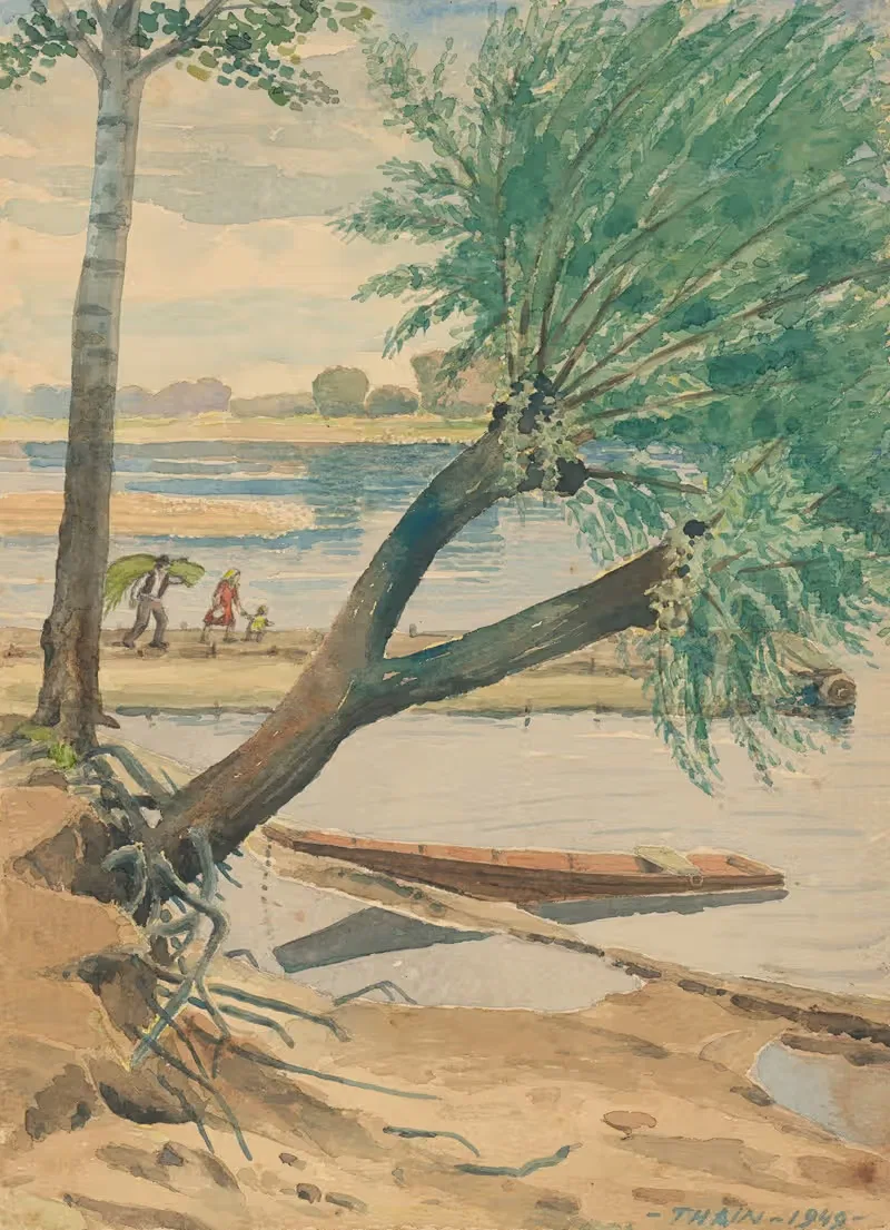 Prievozník na Hrone by Ján Thain, 1949 — digital art print download