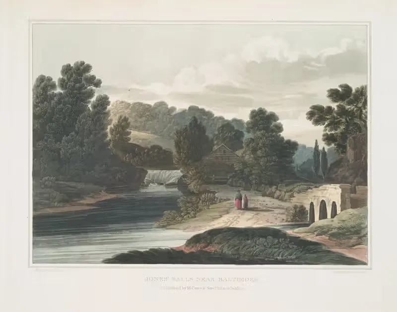 Водопад Джонса рядом с Балтимором by Джошуа Шоу, 1819 - 1821 — digital art print download