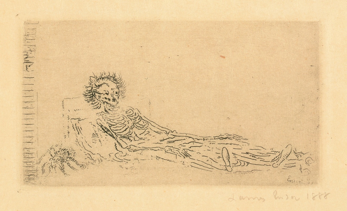 Mijn portret in 1960 by Джеймс Энсор, 1888 — digital art print download