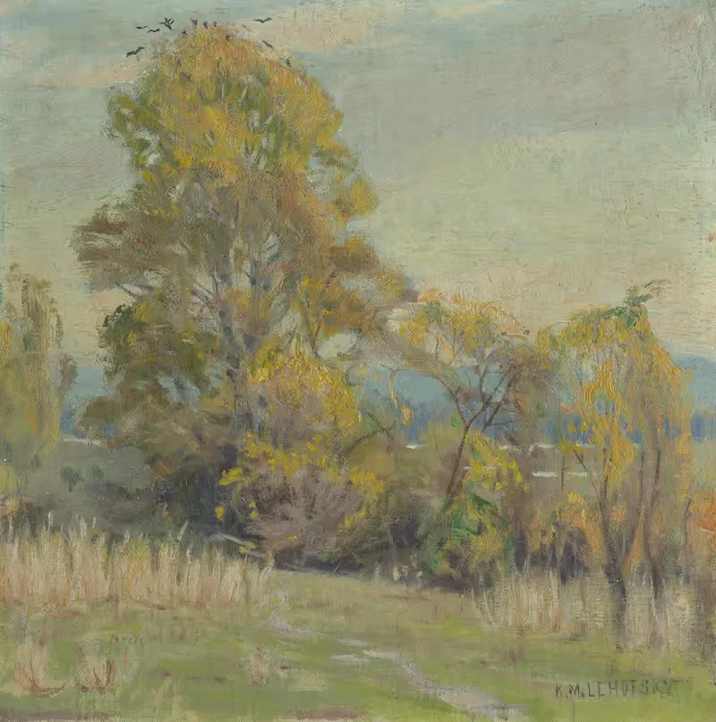 Осенний пейзаж by Карол Милослав Лехоцкий, 1900–1910 — digital art print download