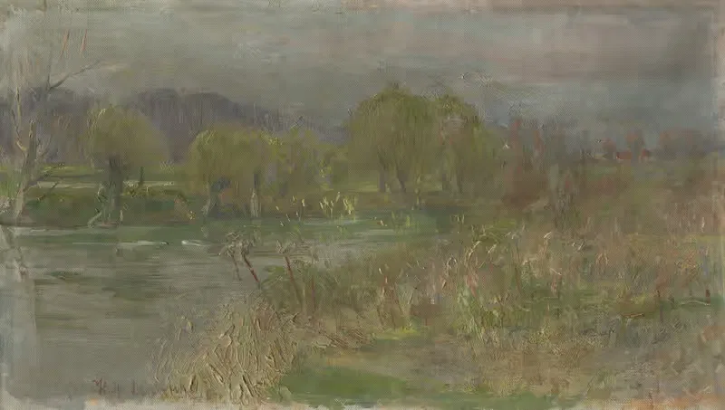 Landscape with a Swamp by Karol Miloslav Lehotský, 1900 — digital art print download