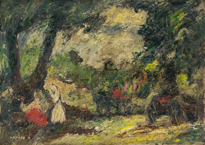 Сцена в парке by Карой Коташ, 1920–1929 — digital art print download