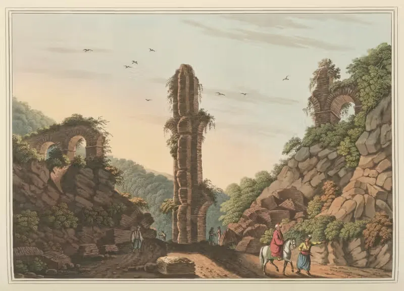 Древний акведук в Самосе by Луиджи Майер, 1810 — digital art print download