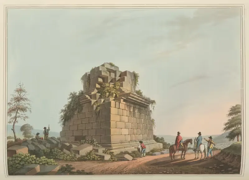 Base of a colossal Column near Syracuse — Luigi Mayer