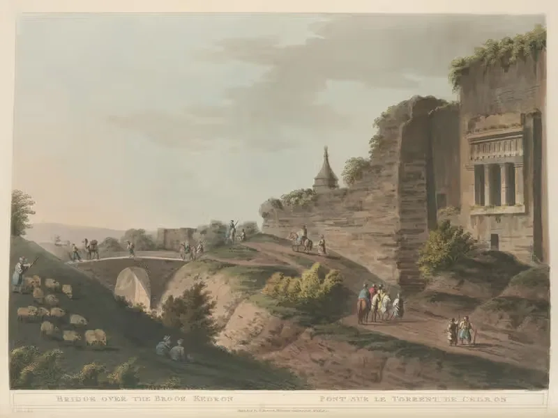 Мост через ручей Кедрон by Луиджи Майер, 1804 — digital art print download