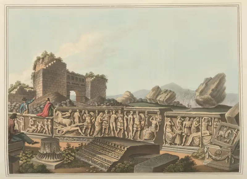 Фрагменты в Эфесе by Луиджи Майер, 1810 — digital art print download