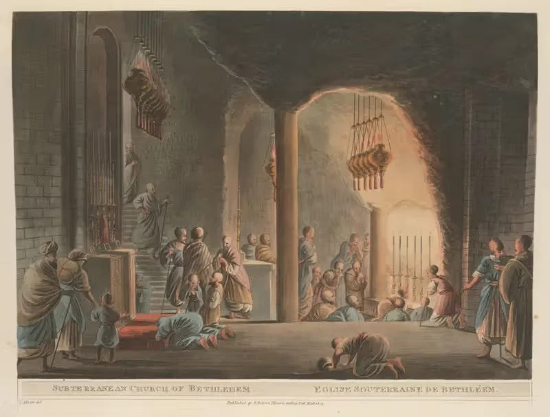 Подземная церковь в Вифлееме by Луиджи Майер, 1804 — digital art print download