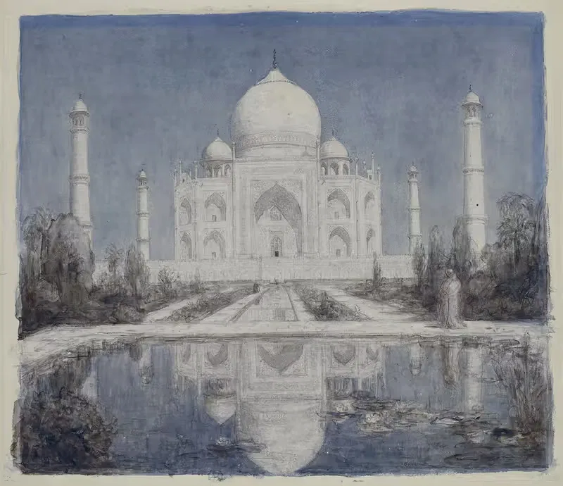 Taj Mahal bij maanlicht — Marius Bauer