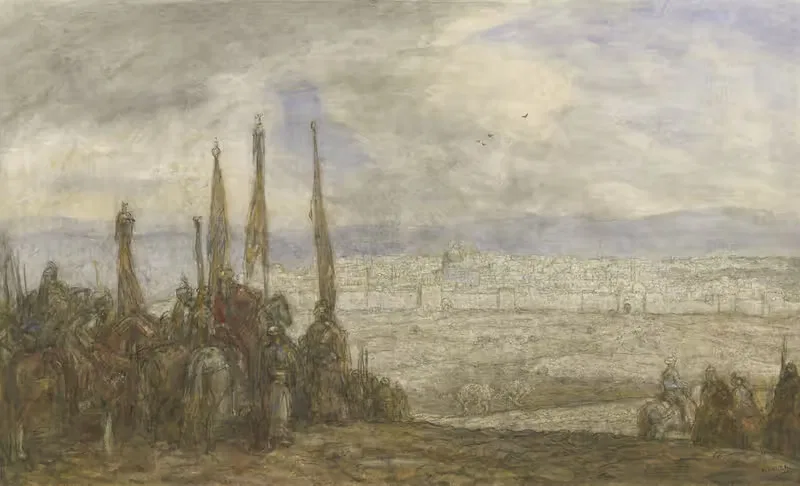 Турецкая армия под Иерусалимом by Мариус Бауэр — digital art print download