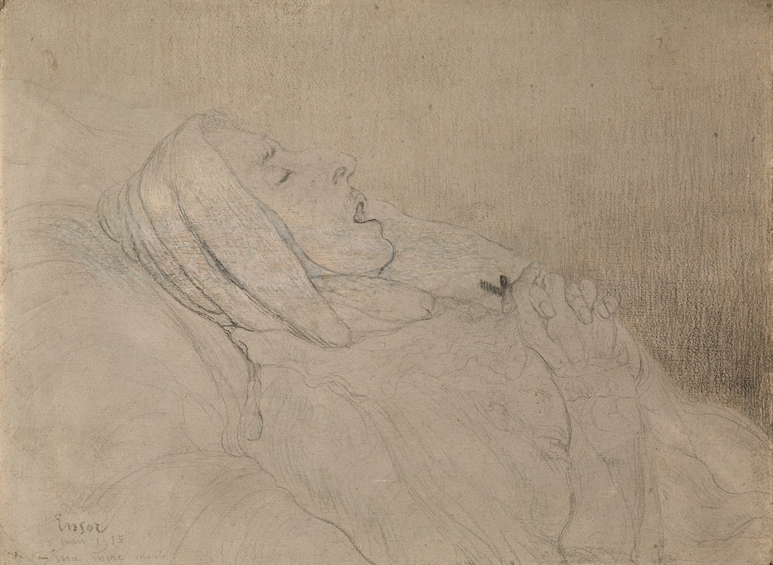 My Dead Mother by Джеймс Энсор, 1915 — digital art print download