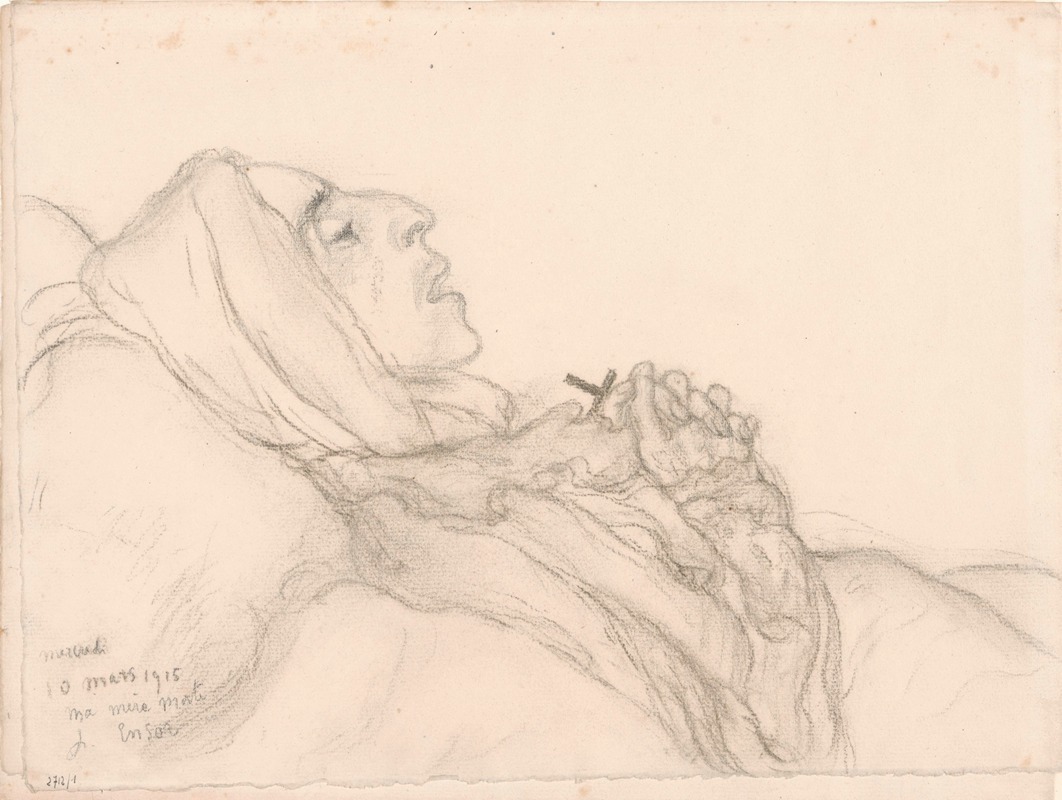 My Dead Mother II by Джеймс Энсор, 1915 — digital art print download