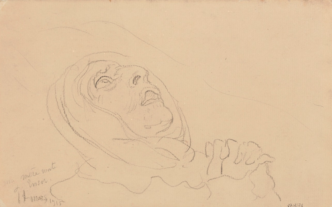 My Dead Mother IV by Джеймс Энсор, 1915 — digital art print download