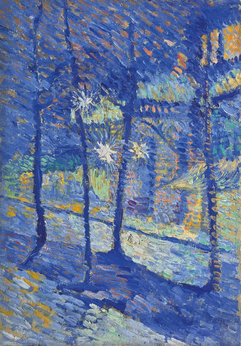 Paysage nocturne by Louis Hayet — digital art print download