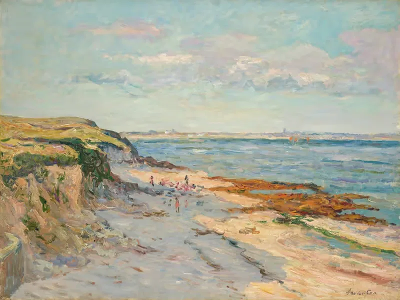 Пляж Керостен, Морбиан by Максим Мофра, 1907 — digital art print download