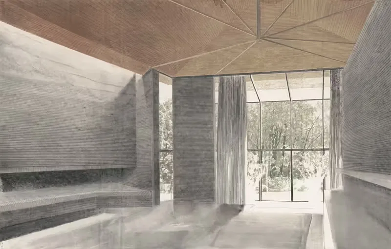 Aspen House, Aspen, Colorado, Interior — Victor Alfred Lundy