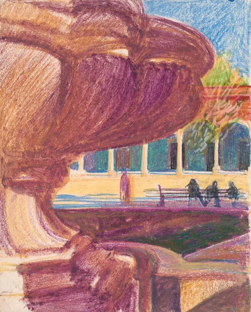 Фонтан, Ночистлан, Мексика by Виктор Альфред Ланди, 1975 — digital art print download