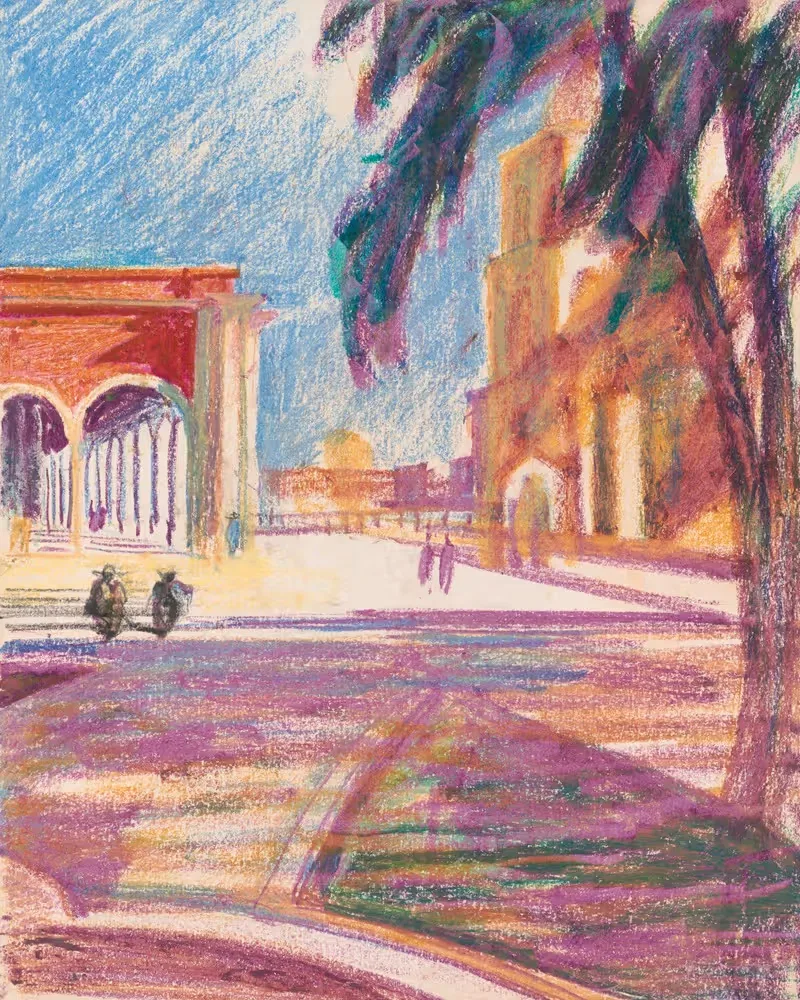 Площадь, Ночистлан, Мексика by Виктор Альфред Ланди, 1975 — digital art print download