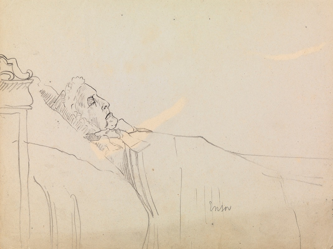 Old Woman Sleeping by Джеймс Энсор — digital art print download