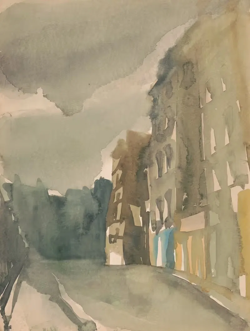 Study – Rue Saint Julien le Pauvre, Paris 5e — Victor Alfred Lundy