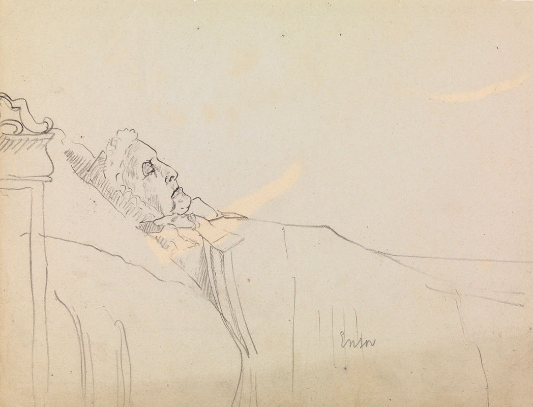 Old Woman Sleeping by Джеймс Энсор — digital art print download