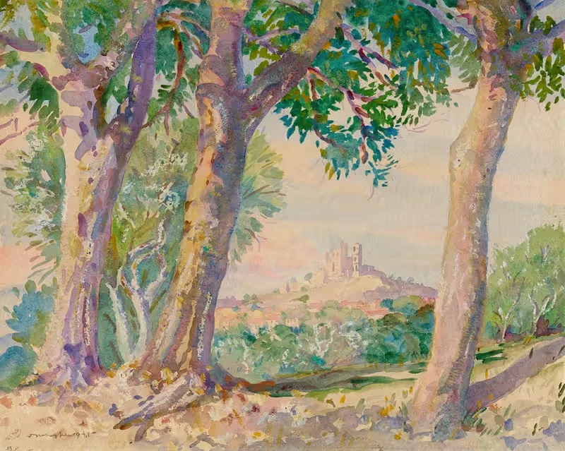 Landscape, Italy by Donald Shaw MacLaughlan — digital art print download