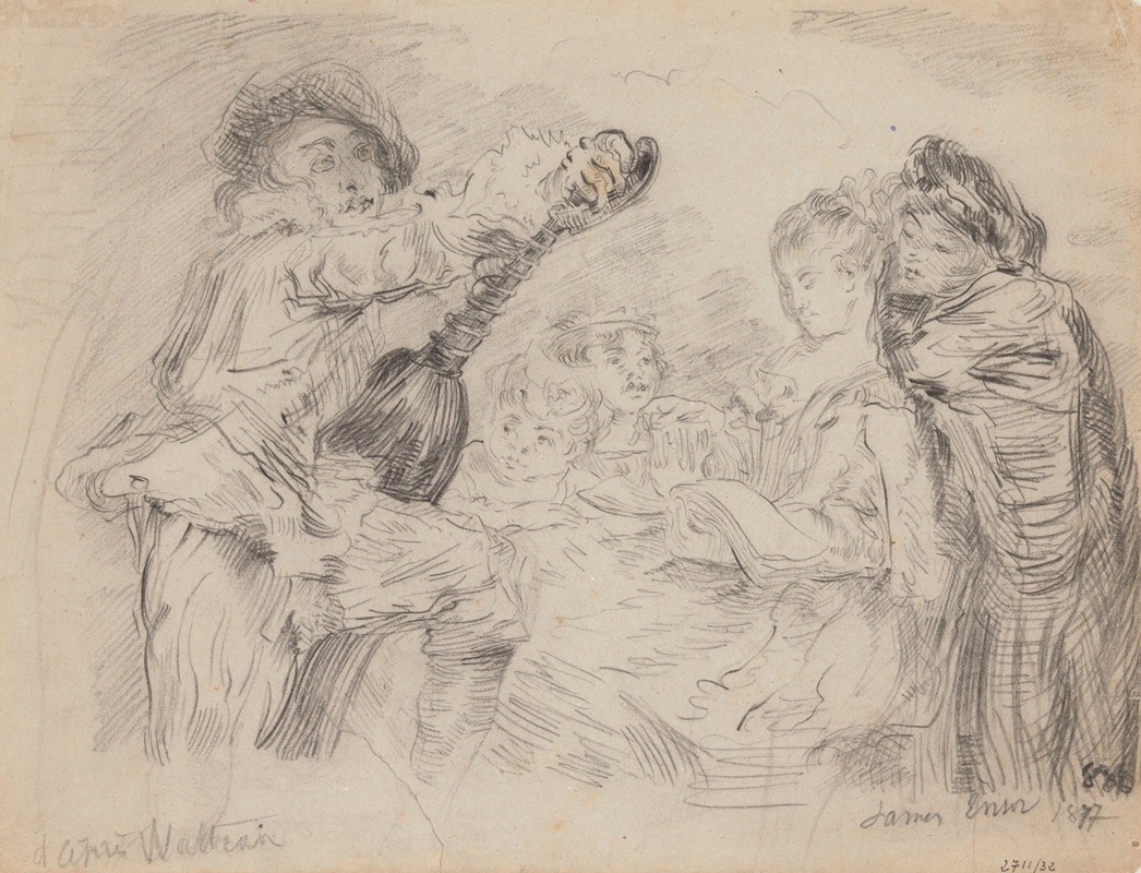 Party Making Music by Джеймс Энсор, 1877 — digital art print download