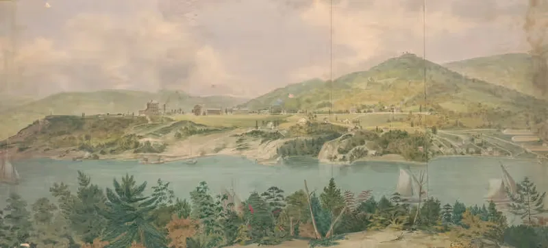 Уэст-Пойнт с острова Конституции by Джон Рубенс Смит, 1820 — digital art print download