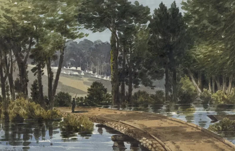 The Chickahominy – Alexanders Bridge by William McIlvaine, 1862 — digital art print download