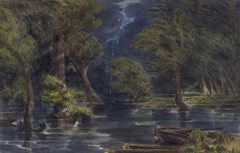 Болото Чикахомини by Уильям Макилвейн, 1862 — digital art print download