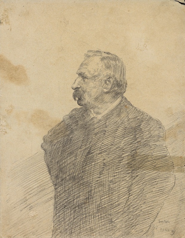 Portret van Ernest Rousseau by Джеймс Энсор, 1887 — digital art print download