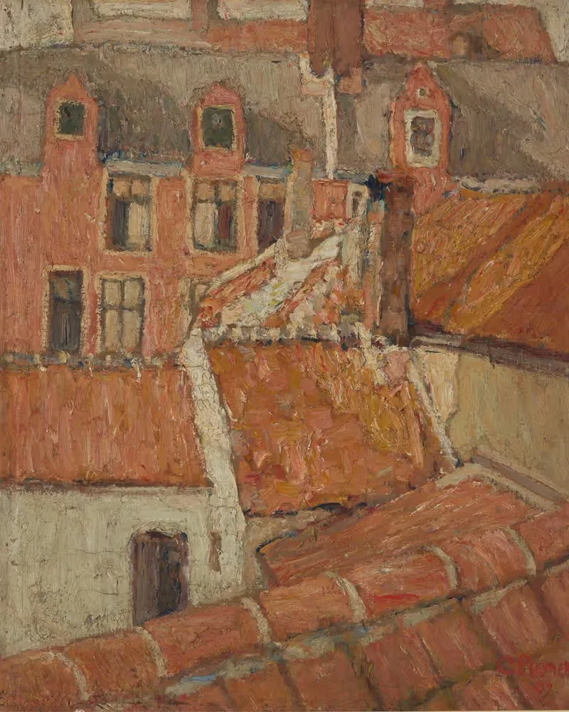 Крыши в Остенде by Констант Пермеки, 1907 — digital art print download