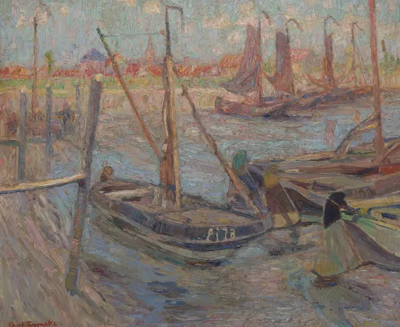 Порт в Генте-Тернёйзене by Констант Пермеки, 1911 — digital art print download