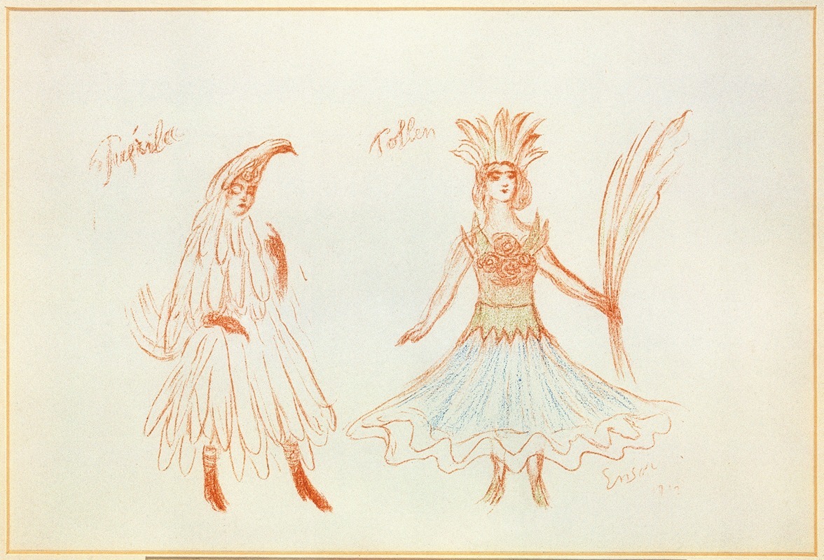Puerilla & Pollen by James Ensor, 1929 — digital art print download