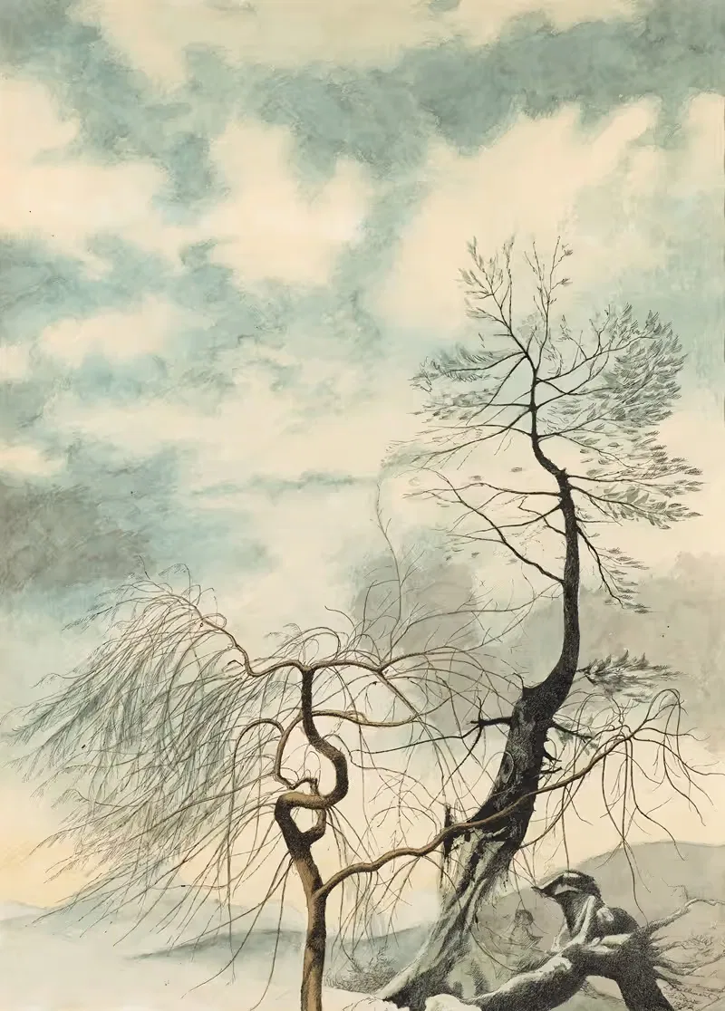 Зимние деревья by Леон Спиллиарт, 1942 — digital art print download