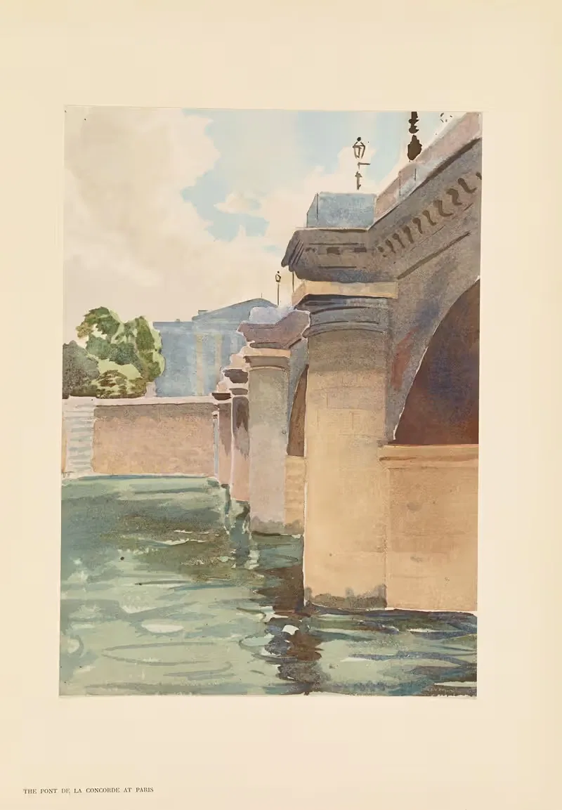 Мост Конкорд, Париж by Пьер Виньаль, 1925 — digital art print download