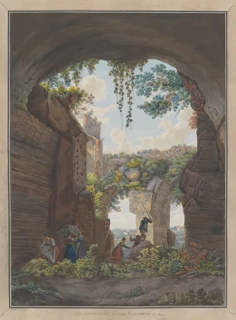 Interior of the Baths at Caracalla — Abraham-Louis-Rodolphe Ducros